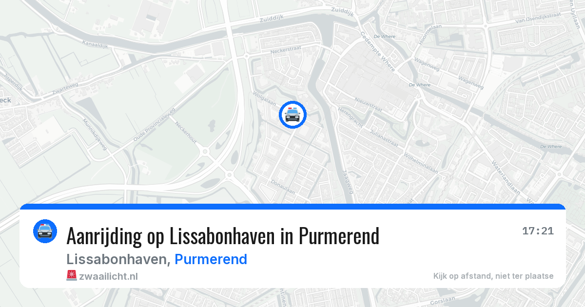 Aanrijding op Lissabonhaven in Purmerend — 28 mei 2026