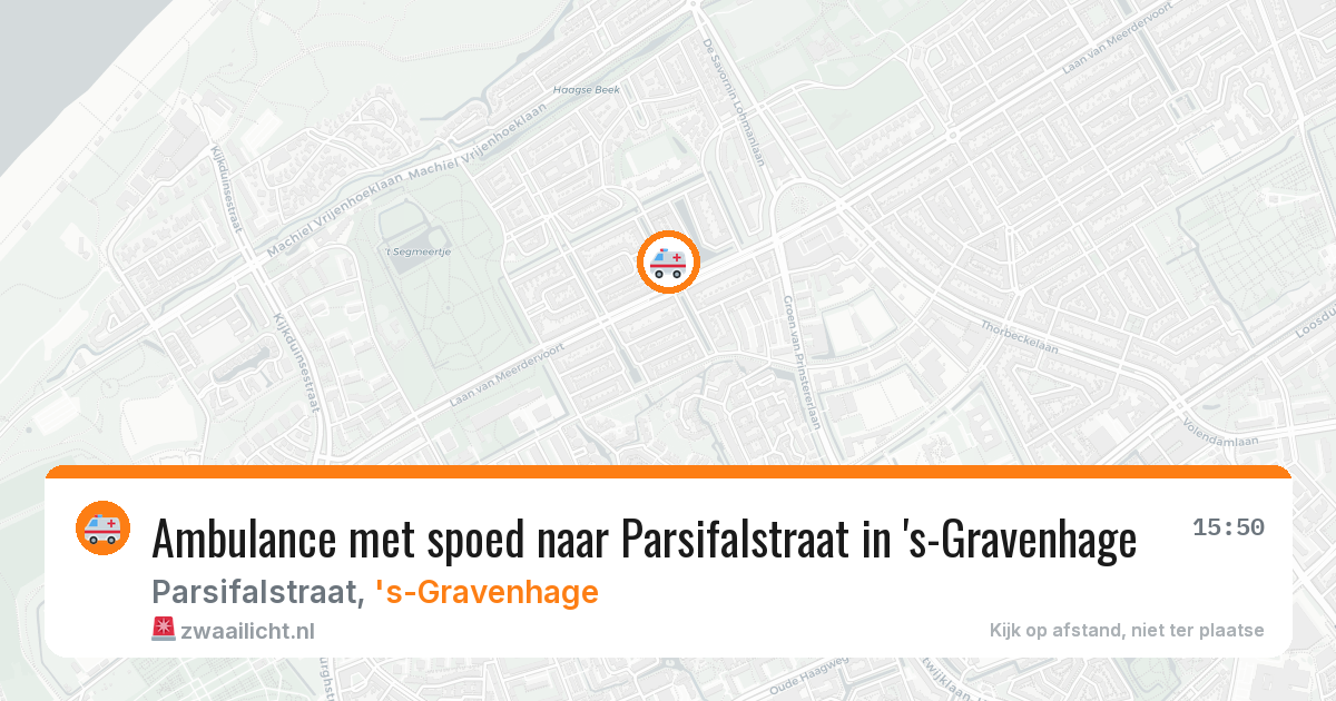 Ambulance met spoed naar Parsifalstraat in 's-Gravenhage — 27 apr 2026