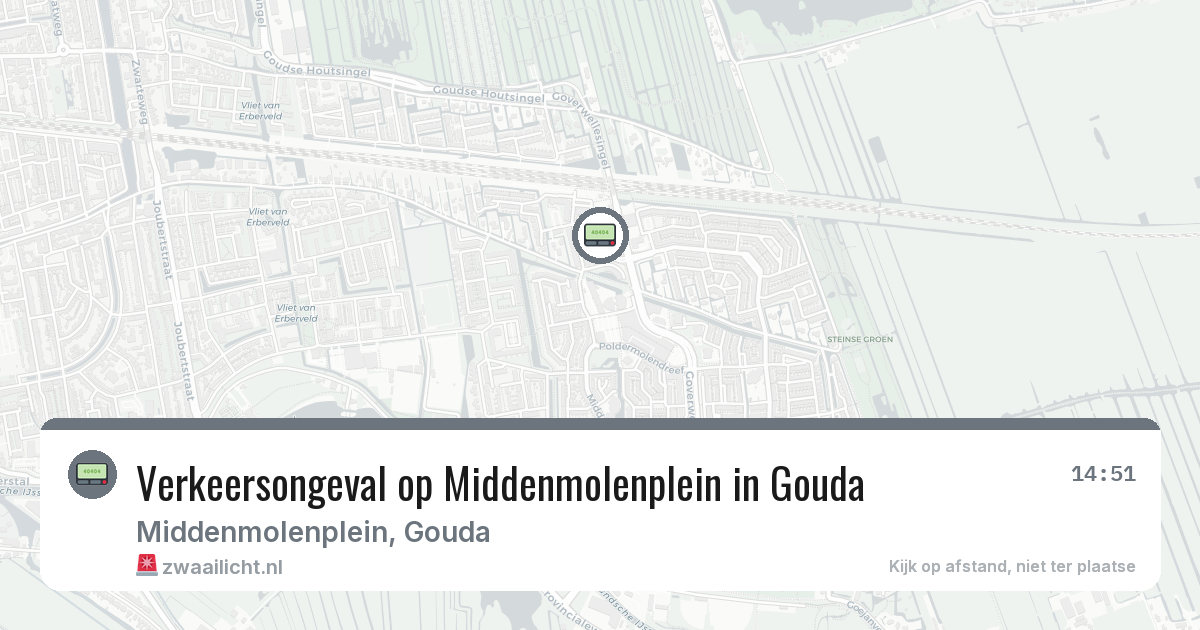 Verkeersongeval op Middenmolenplein in Gouda — 24 jan 2026