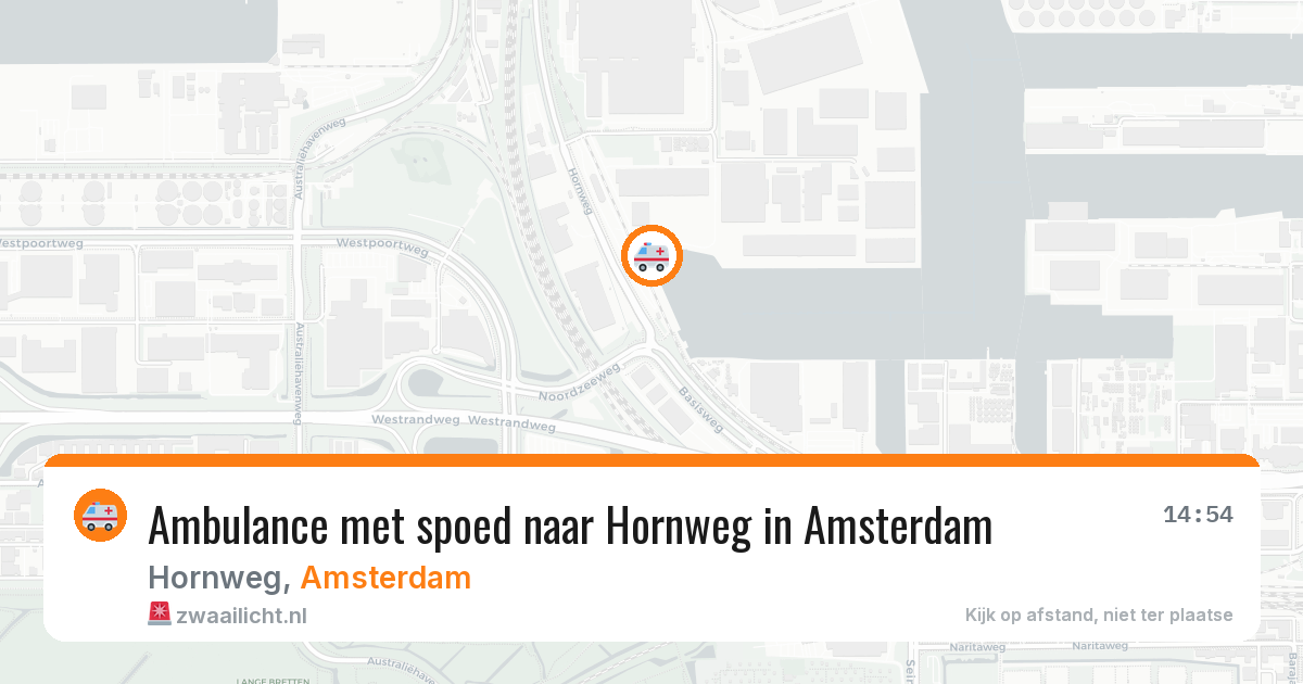 Ambulance met spoed naar Hornweg in Amsterdam — 8 jul 2026