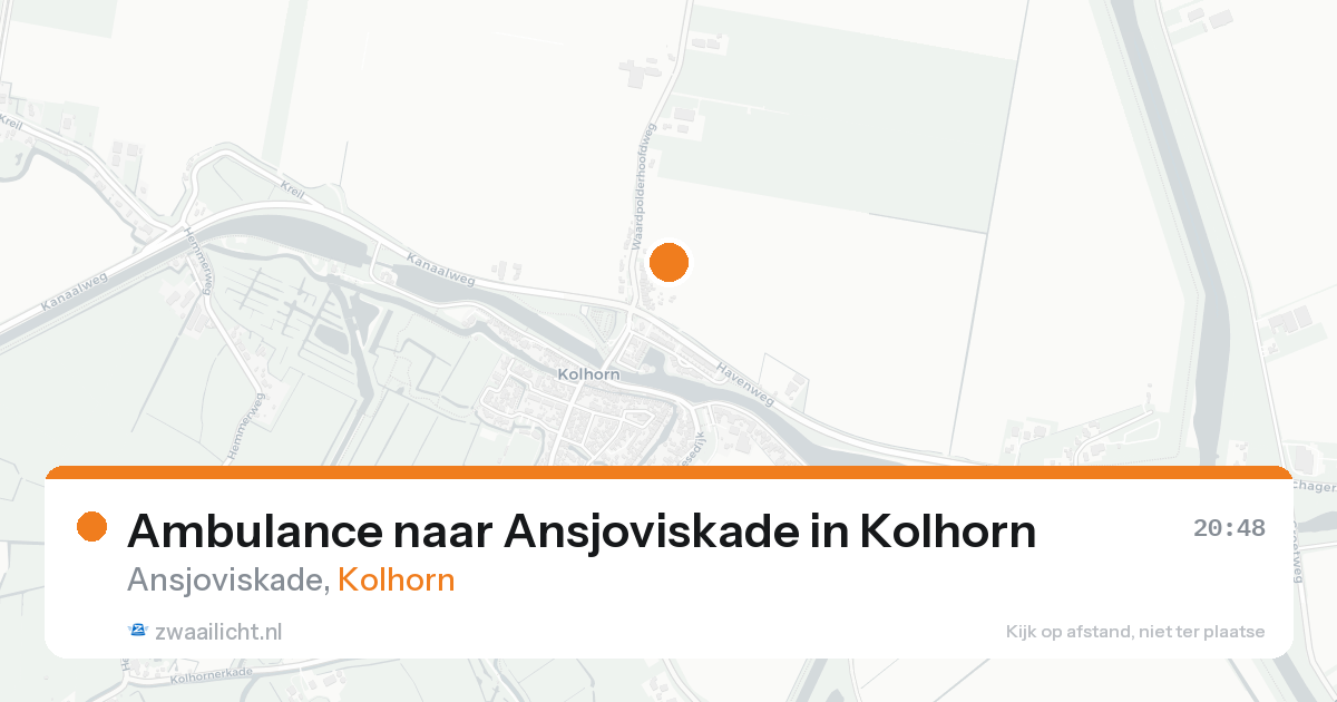 Ambulance naar Ansjoviskade in Kolhorn — 13 aug 2026