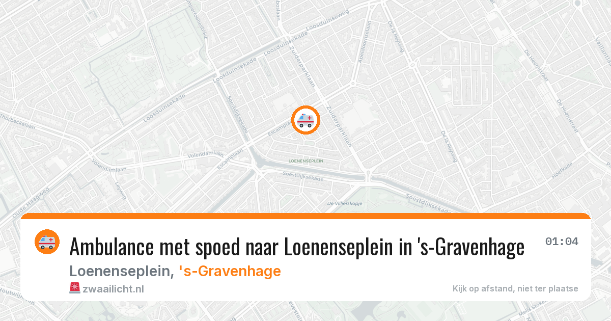 Ambulance met spoed naar Loenenseplein in 's-Gravenhage — 18 jul 2026