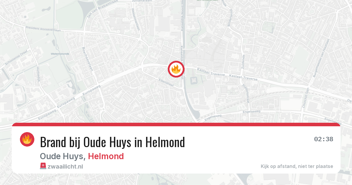 Brand bij Oude Huys in Helmond — 1 aug 2026