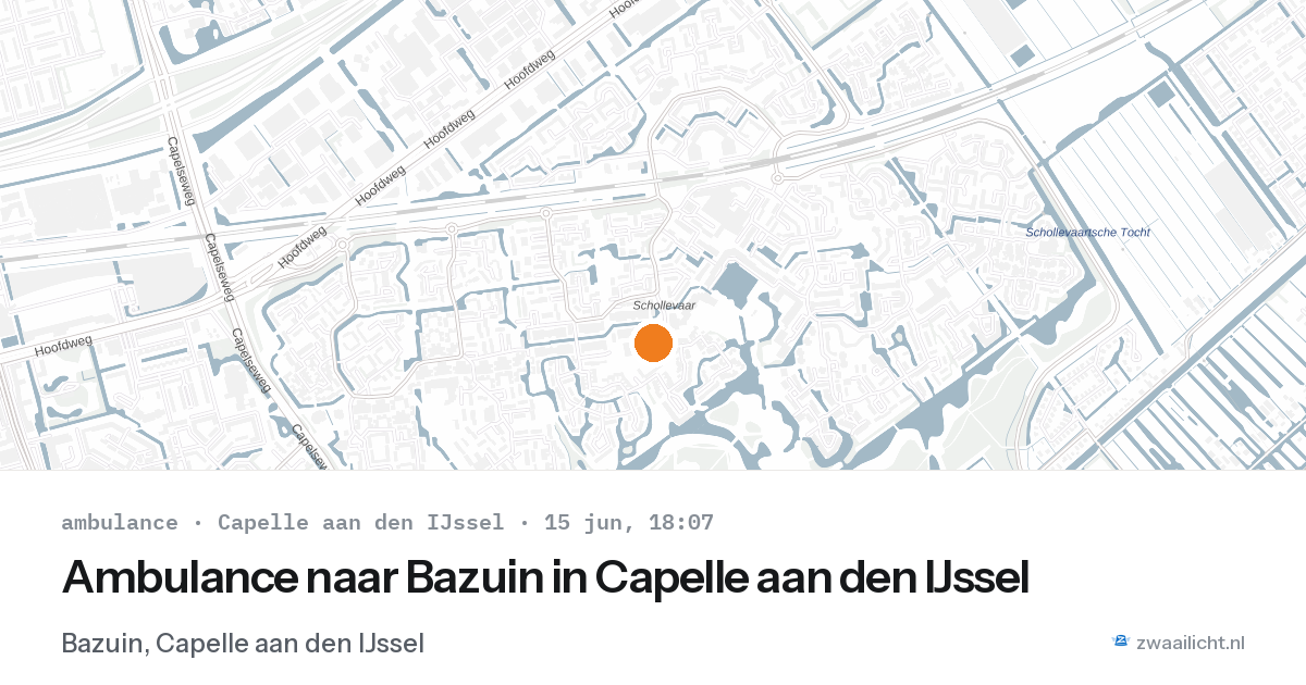 Ambulance naar Bazuin in Capelle aan den IJssel — 15 jun 2026