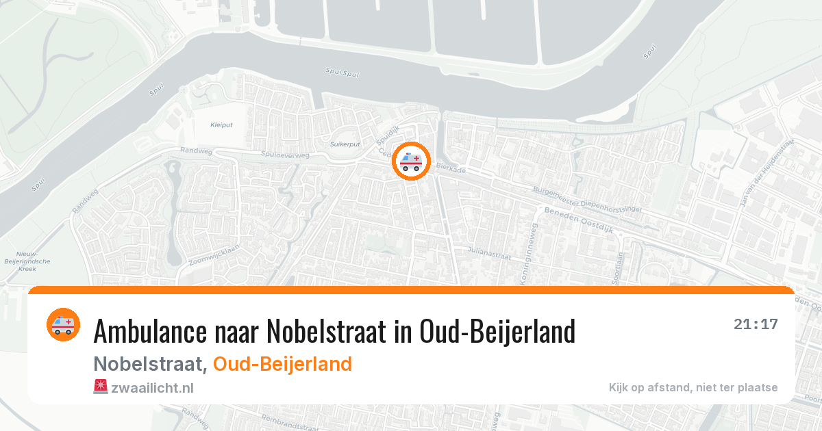 Ambulance naar Nobelstraat in Oud-Beijerland — 26 mrt 2026