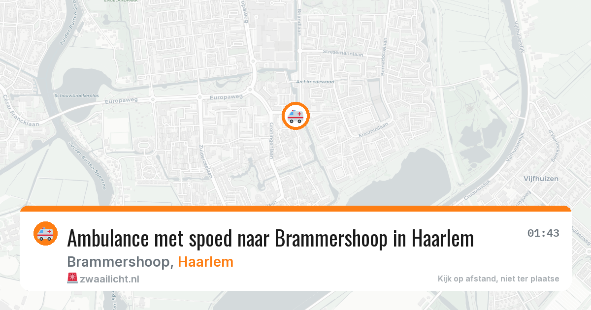 Ambulance met spoed naar Brammershoop in Haarlem — 24 mei 2026