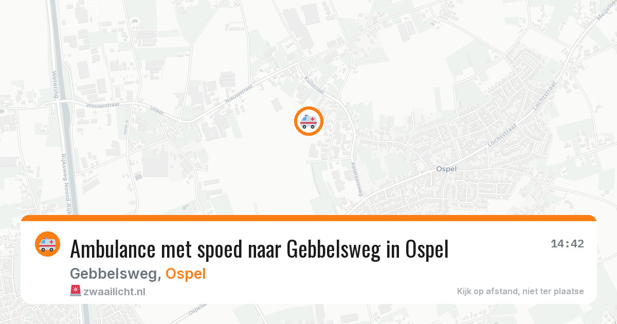Ambulance met spoed naar Gebbelsweg in Ospel — 7 aug 2026
