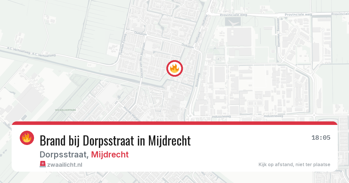 Brand bij Dorpsstraat in Mijdrecht — 31 mei 2026