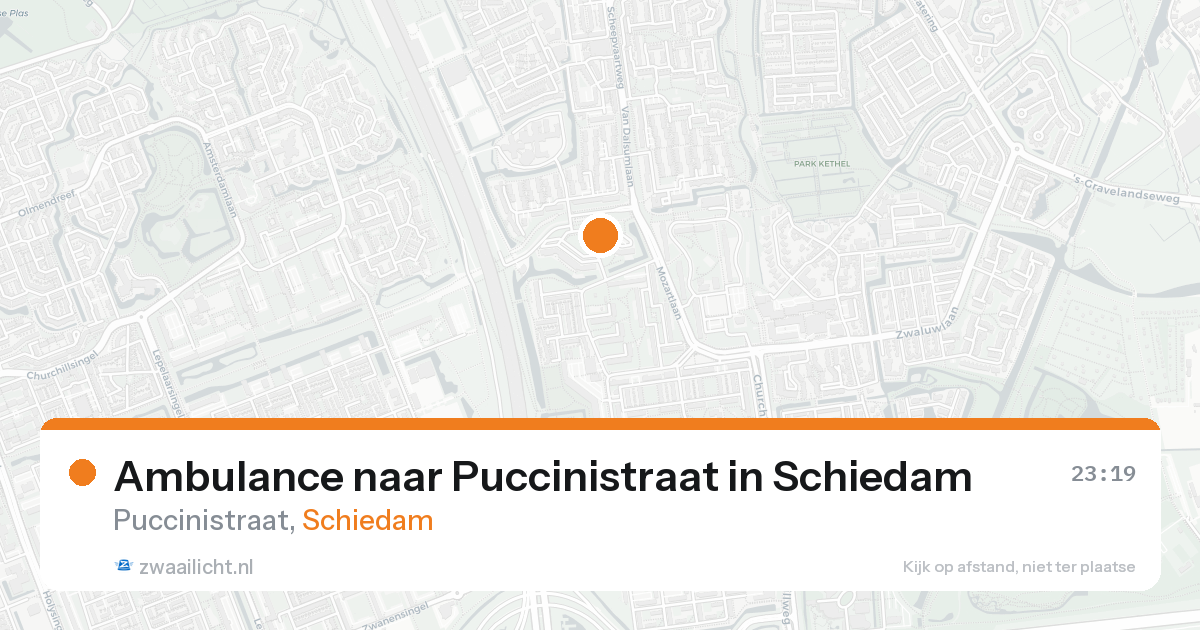 Ambulance naar Puccinistraat in Schiedam — 5 jul 2026