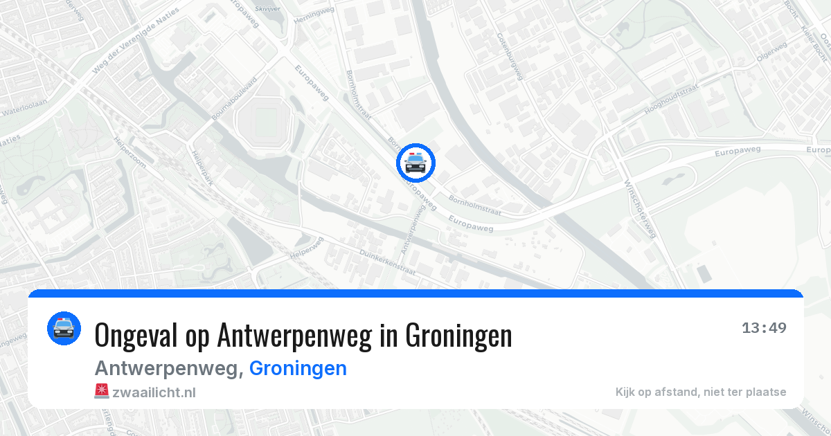Ongeval op Antwerpenweg in Groningen — 11 aug 2026