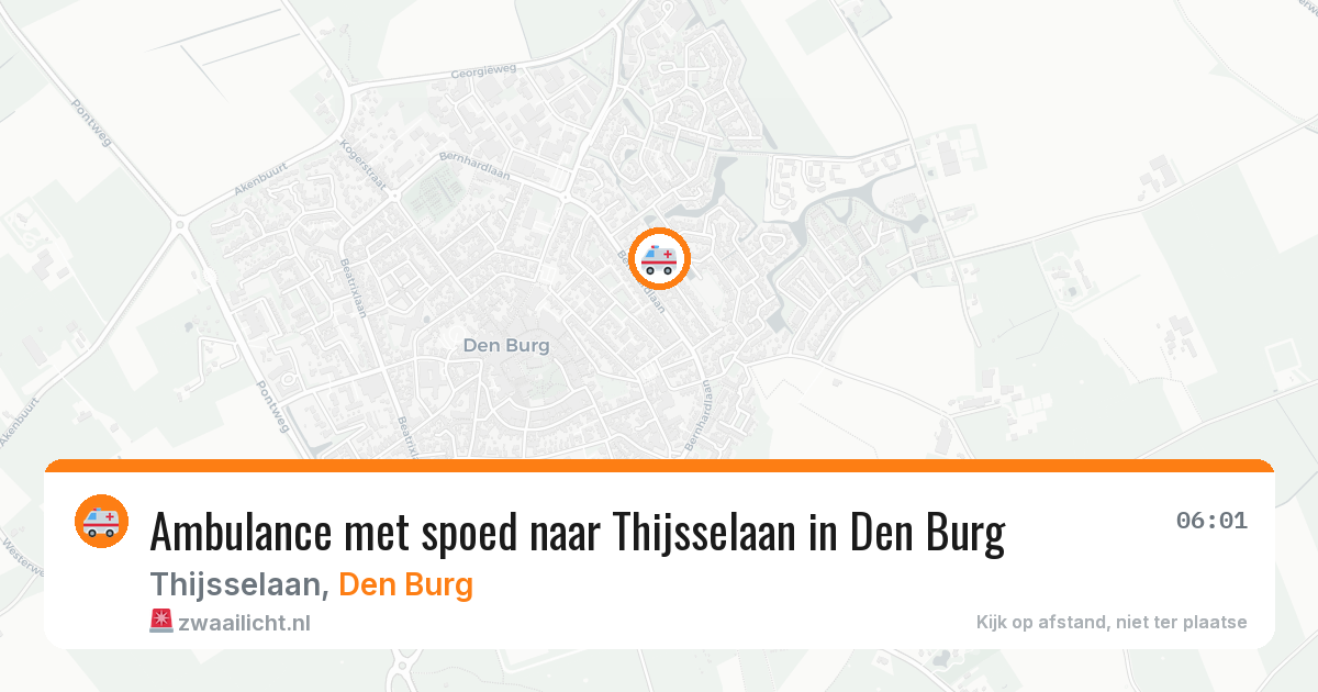 Ambulance met spoed naar Thijsselaan in Den Burg — 30 jan 2026