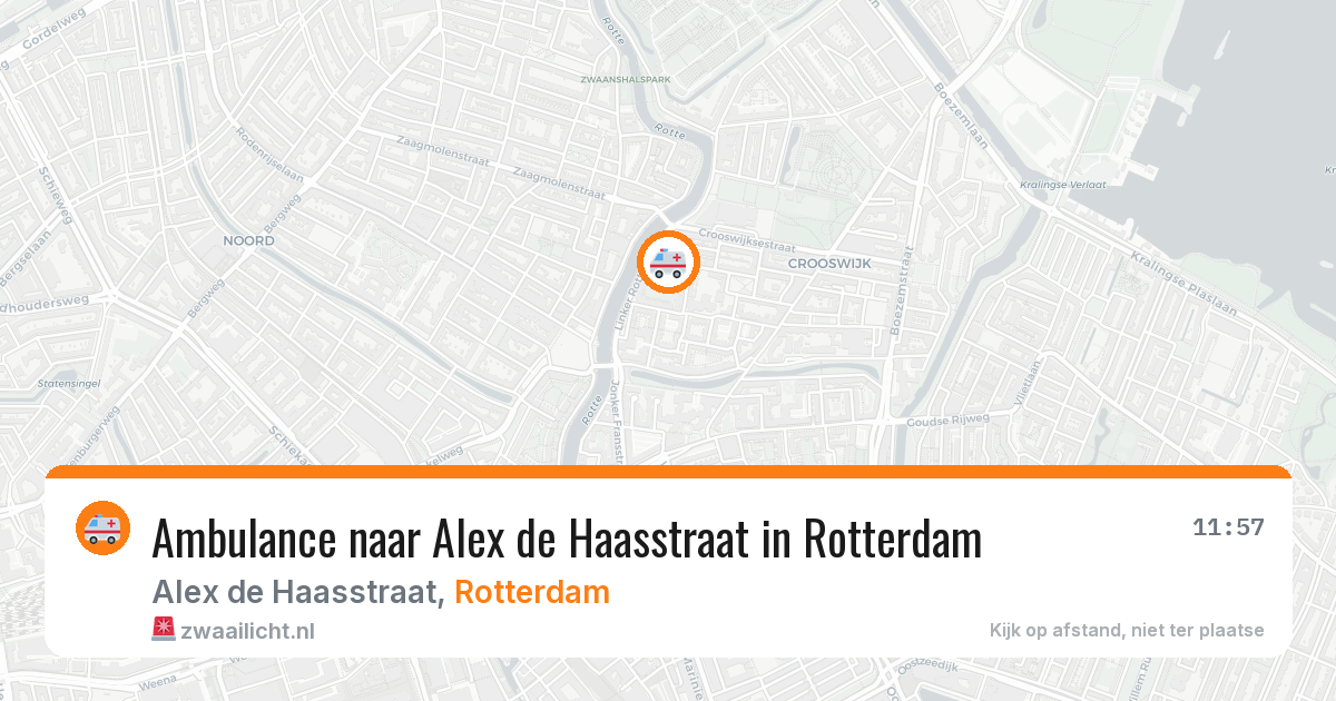 Ambulance naar Alex de Haasstraat in Rotterdam — 13 jul 2026