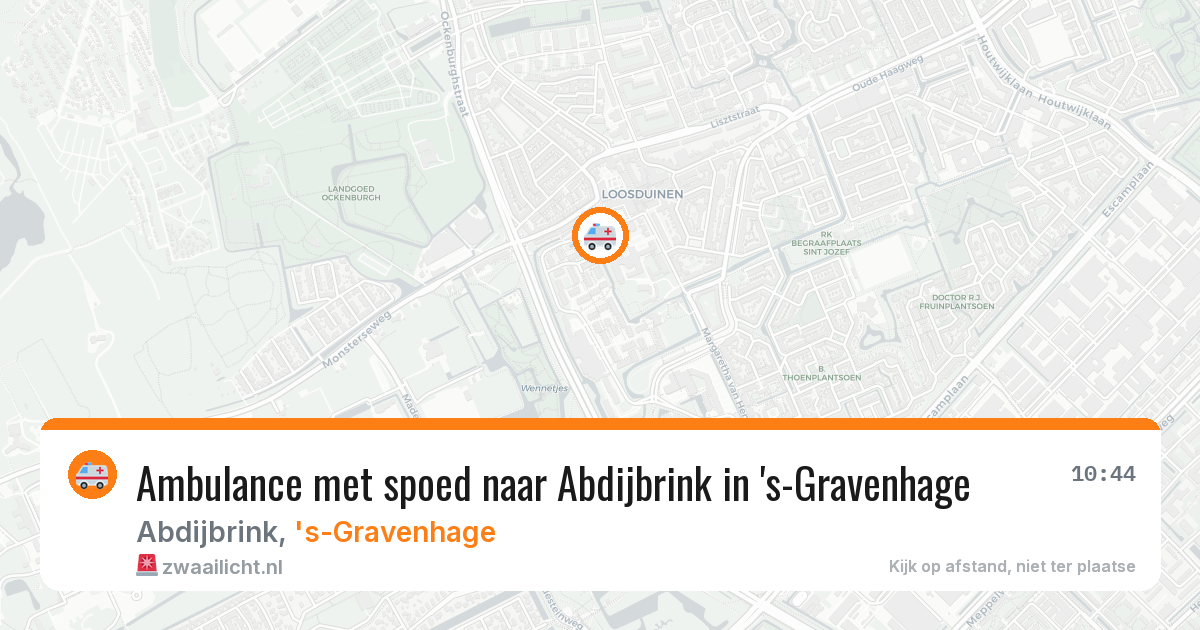 Ambulance met spoed naar Abdijbrink in 's-Gravenhage — 13 aug 2026