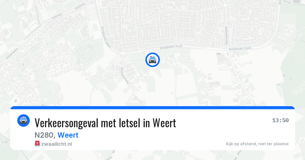 Verkeersongeval met letsel in Weert — 15 apr 2026