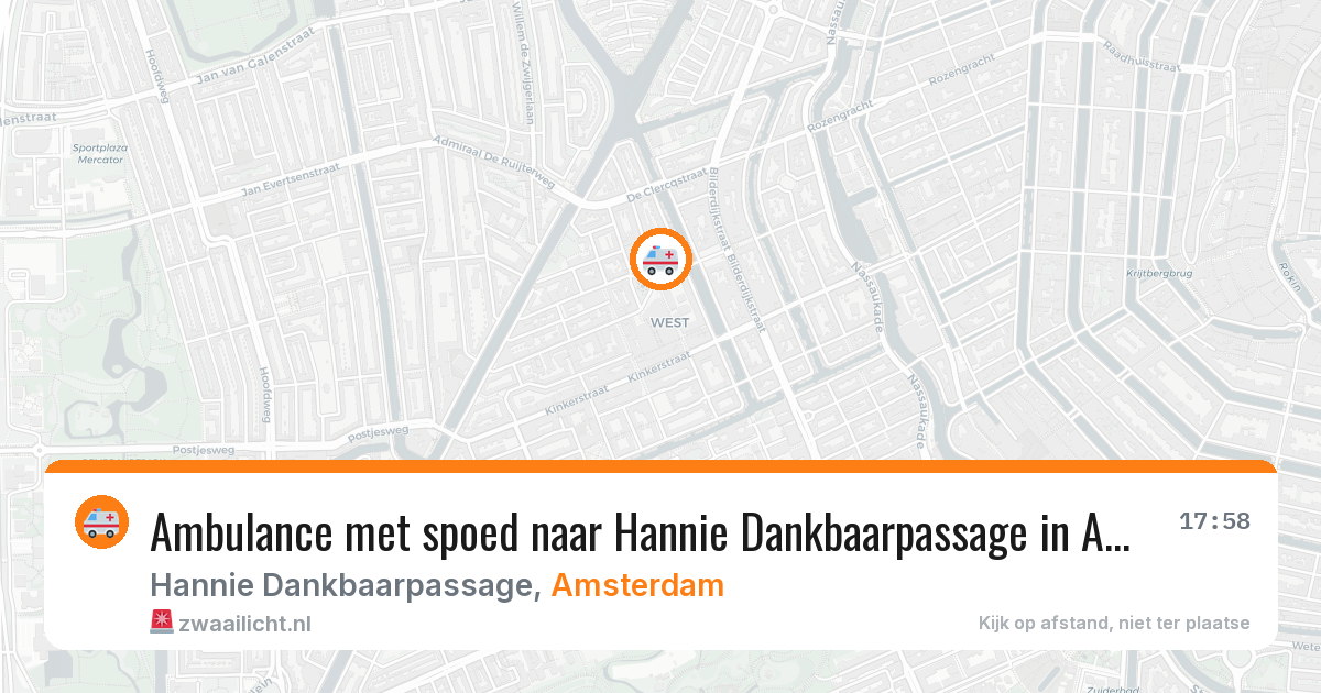 Ambulance met spoed naar Hannie Dankbaarpassage in Amsterdam — 13 jun 2026
