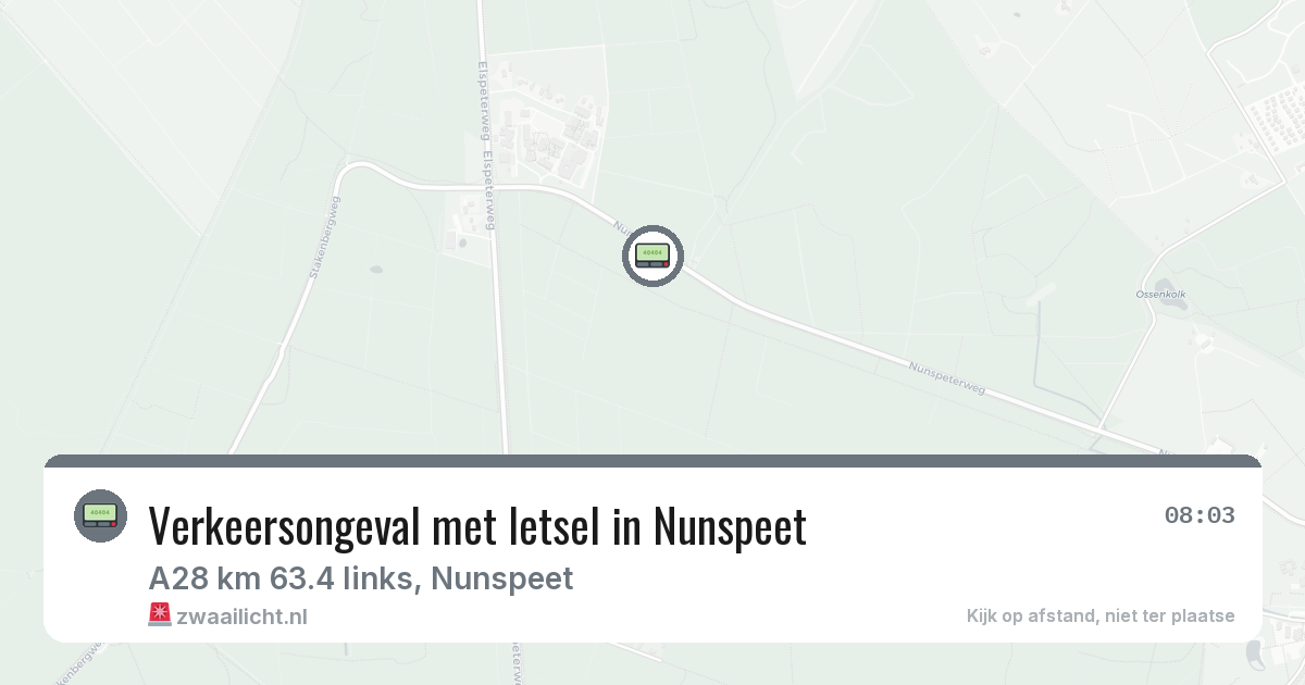 Verkeersongeval met letsel in Nunspeet — 22 mei 2026