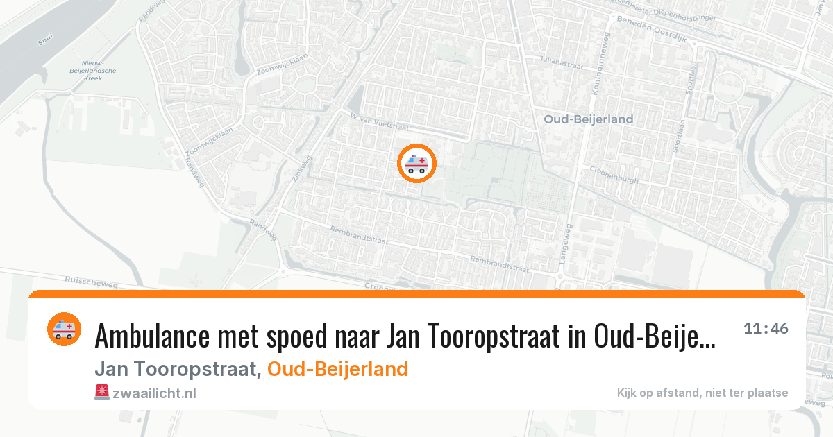 Ambulance met spoed naar Jan Tooropstraat in Oud-Beijerland — 9 feb 2026