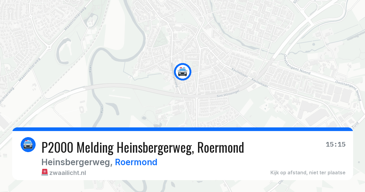 P2000 Melding Heinsbergerweg, Roermond — 20 jun 2026