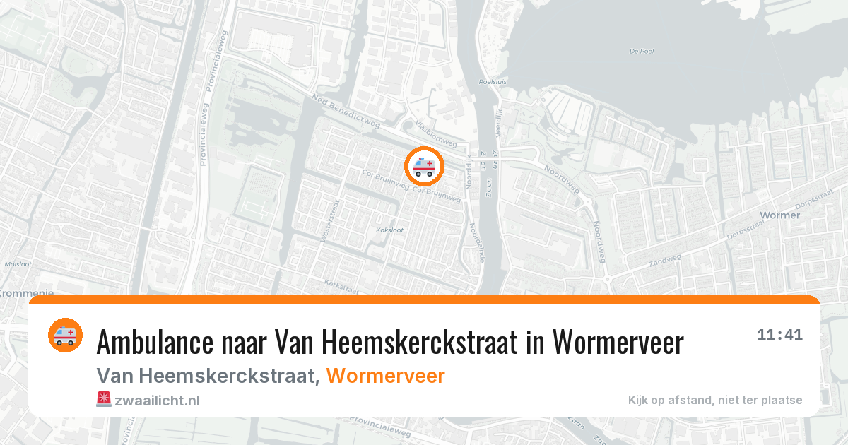 Ambulance naar Van Heemskerckstraat in Wormerveer — 10 aug 2026
