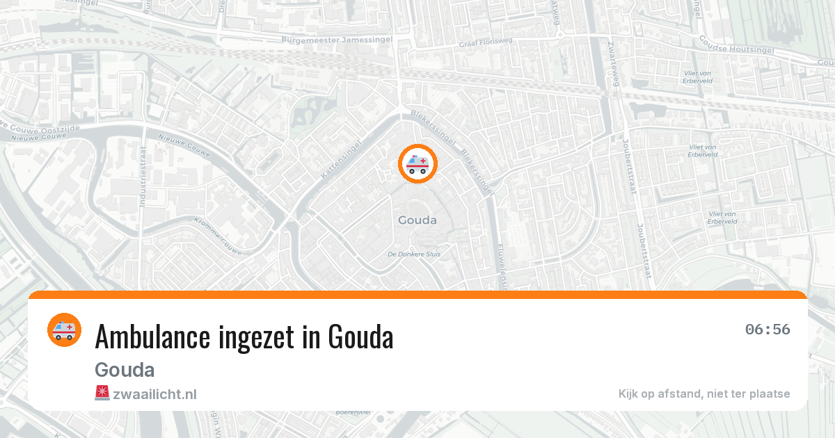 Ambulance ingezet in Gouda — 19 jul 2026
