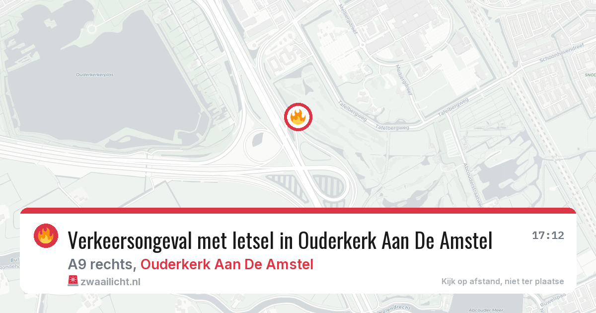 Verkeersongeval met letsel in Ouderkerk Aan De Amstel — 12 aug 2026