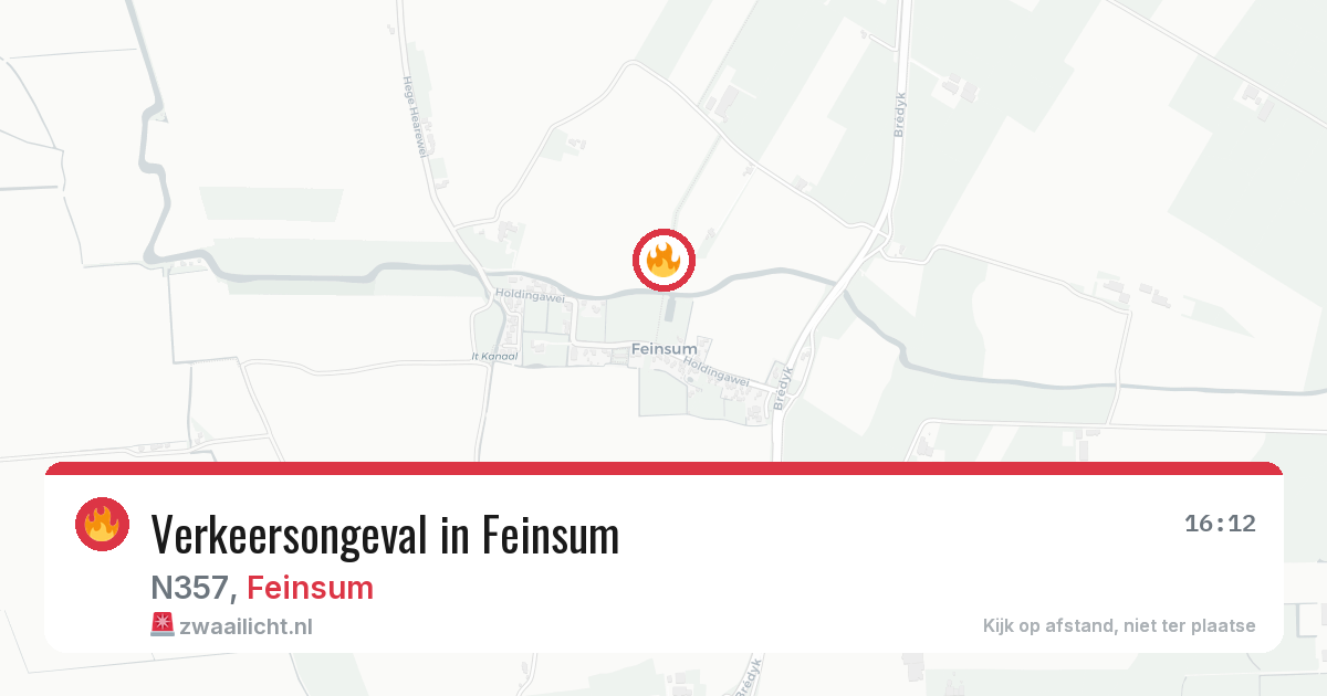 Verkeersongeval in Feinsum — 30 mrt 2026