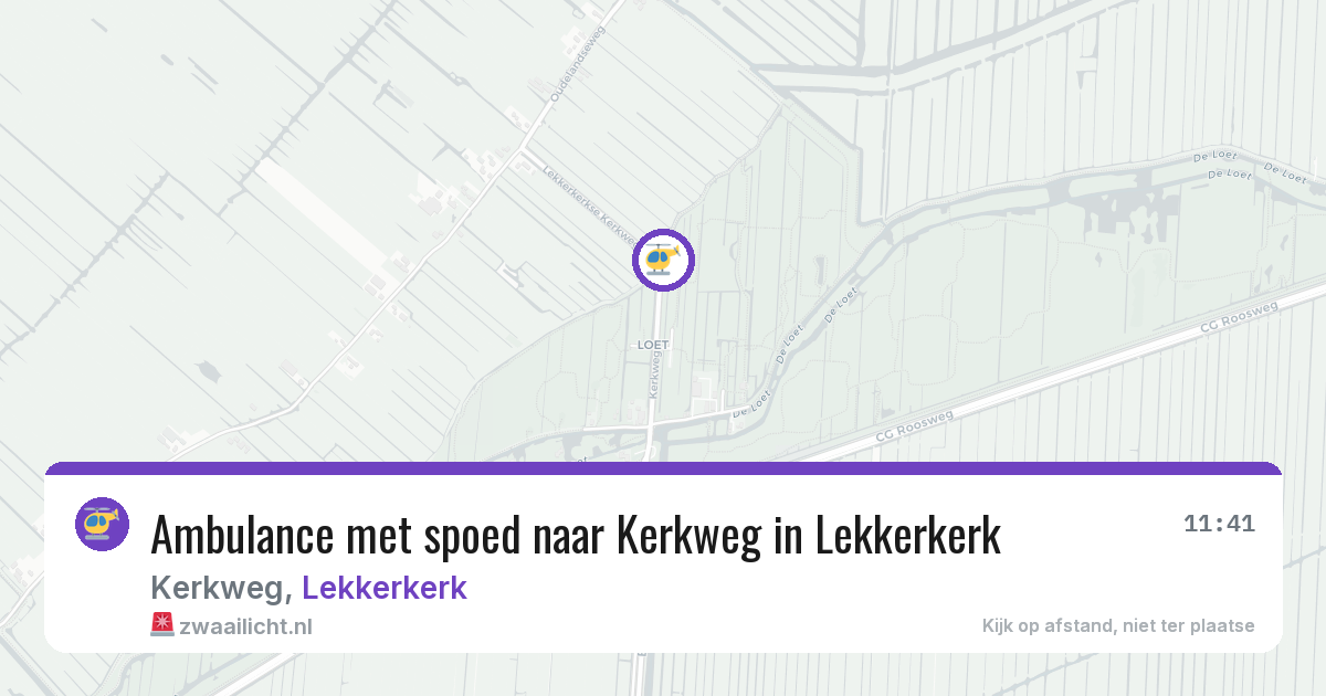 Ambulance met spoed naar Kerkweg in Lekkerkerk — 5 mrt 2026