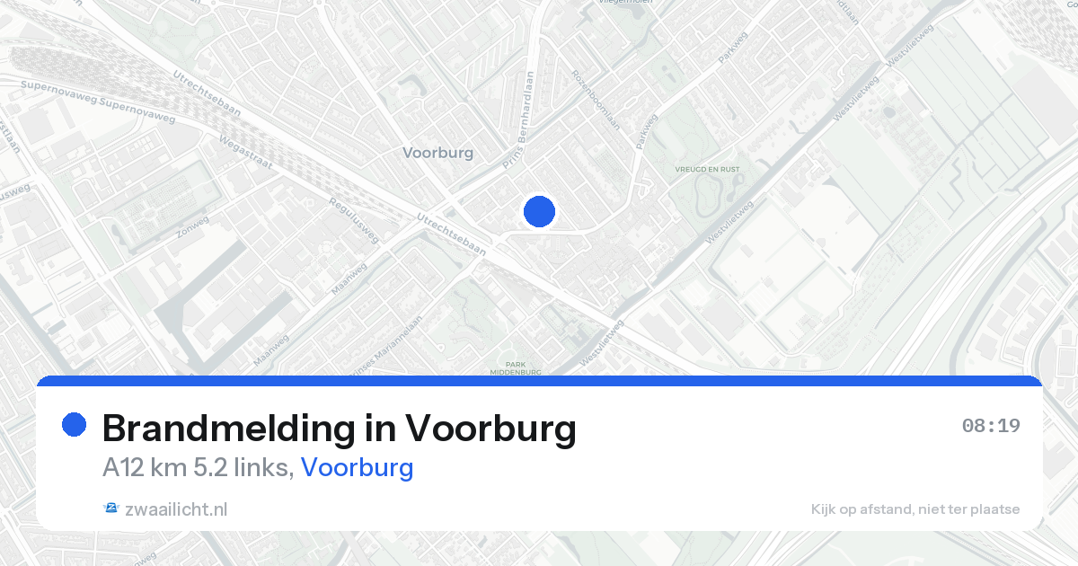 Brandmelding in Voorburg — 19 aug 2026