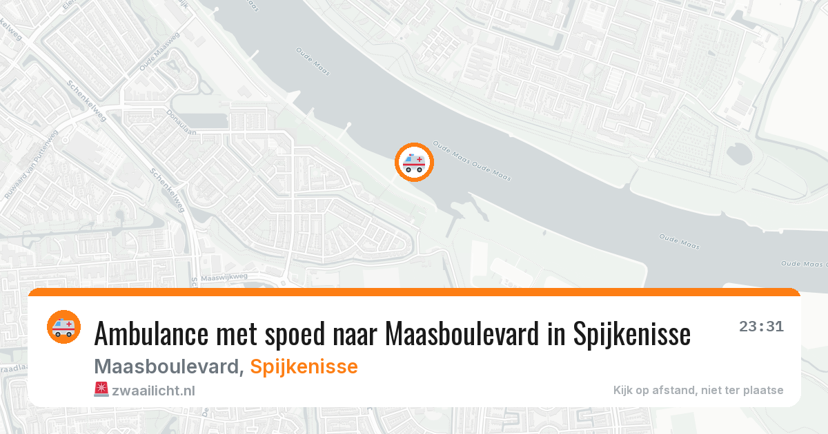 Ambulance met spoed naar Maasboulevard in Spijkenisse — 4 jul 2026