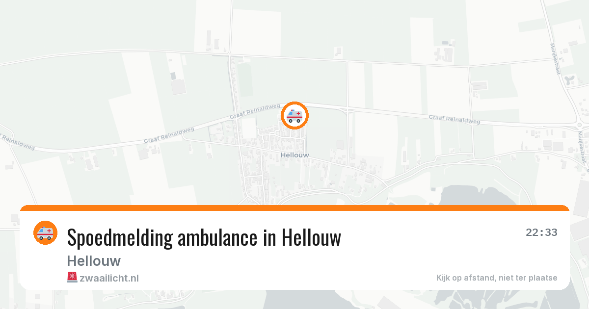 Spoedmelding ambulance in Hellouw — 16 jun 2026