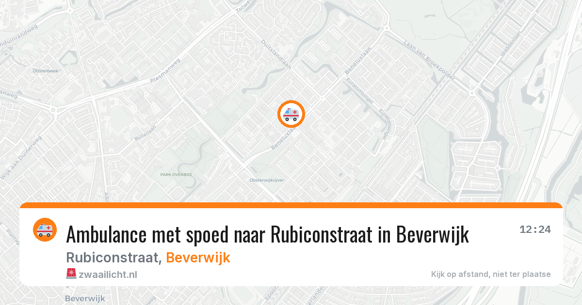 Ambulance met spoed naar Rubiconstraat in Beverwijk — 16 mrt 2026