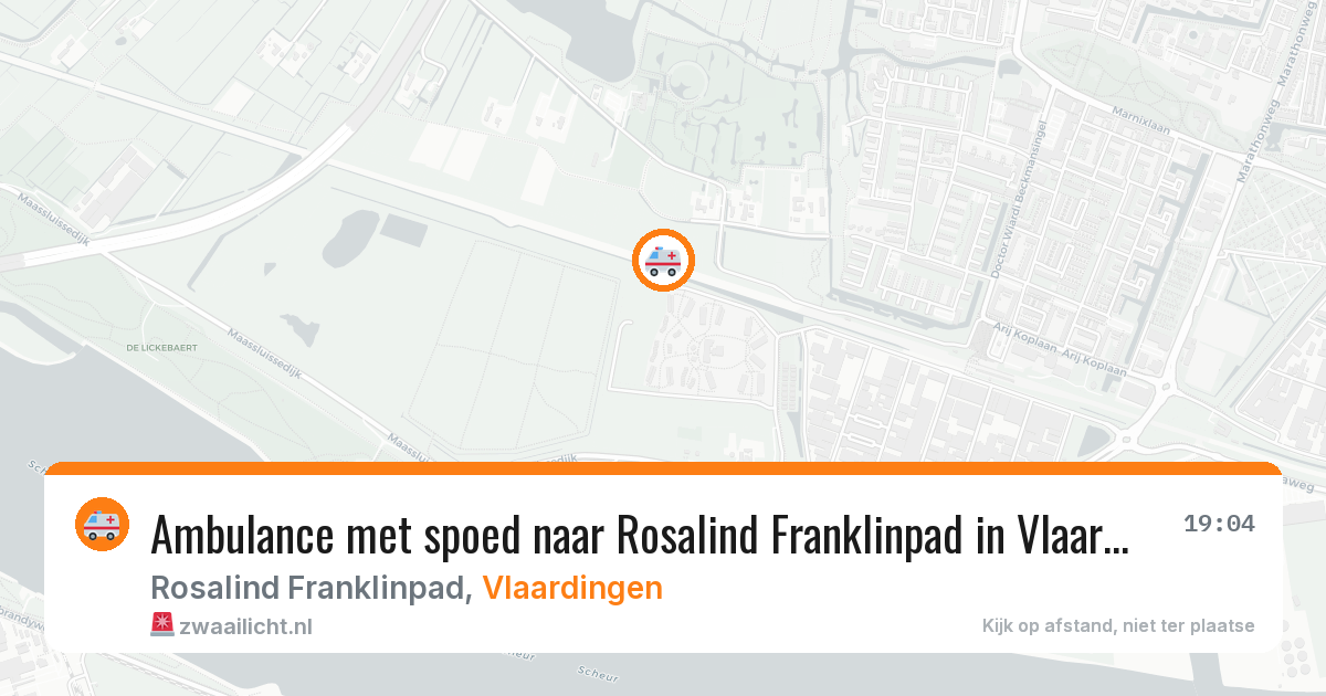 Ambulance met spoed naar Rosalind Franklinpad in Vlaardingen — 30 jul 2026
