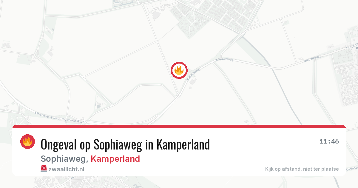 Ongeval op Sophiaweg in Kamperland — 13 jun 2026