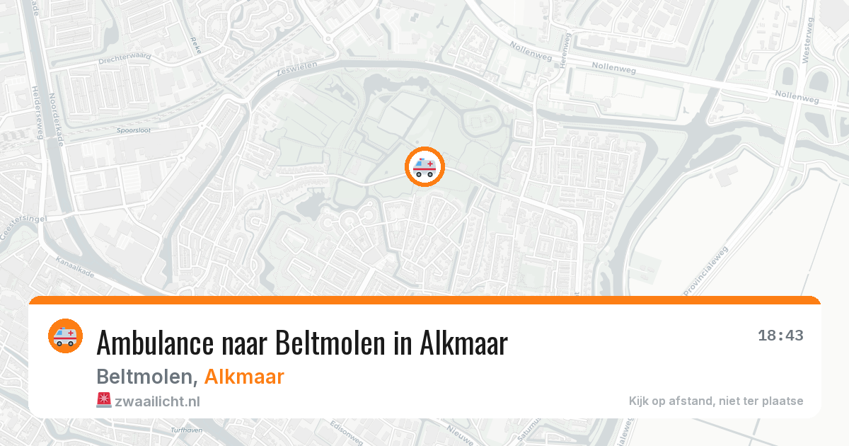 Ambulance naar Beltmolen in Alkmaar — 1 aug 2026