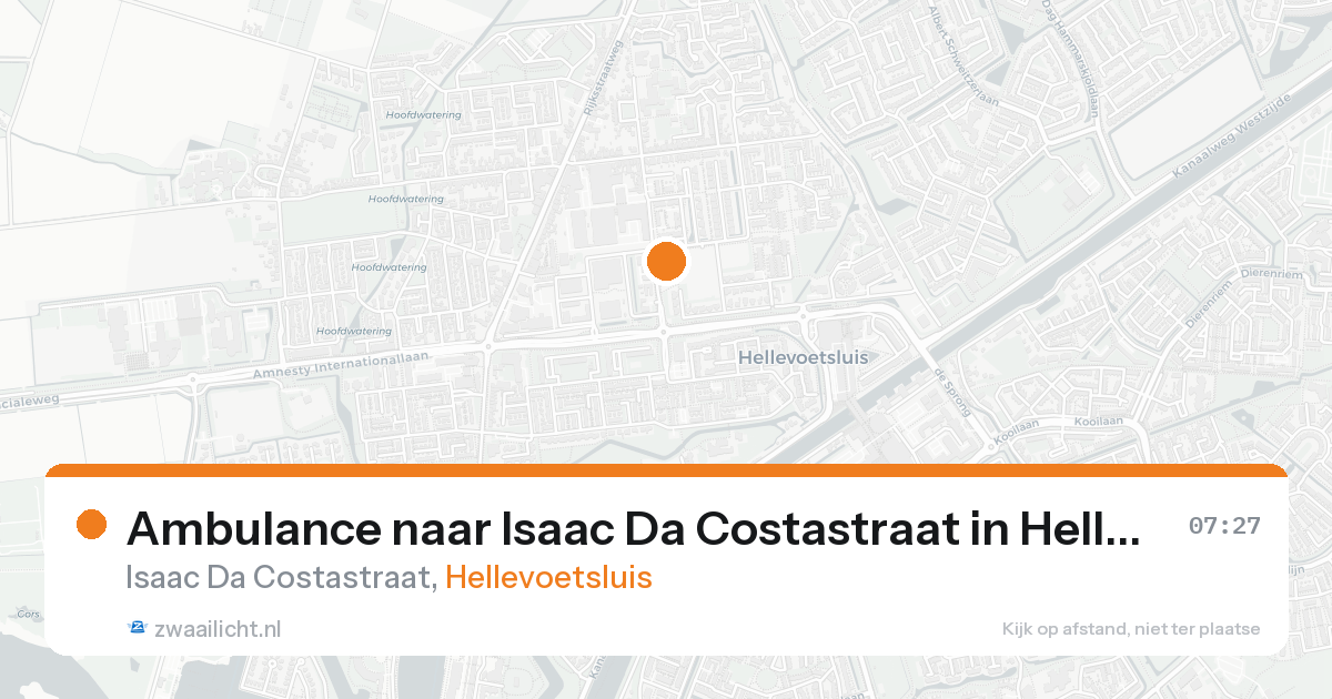 Ambulance naar Isaac Da Costastraat in Hellevoetsluis — 8 feb 2026