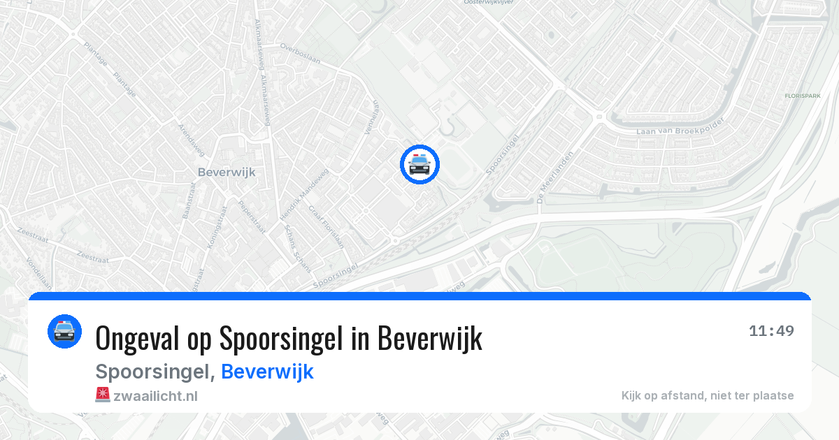 Ongeval op Spoorsingel in Beverwijk — 12 aug 2026