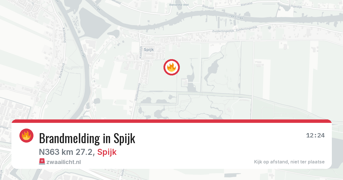 Brandmelding in Spijk — 16 jul 2026
