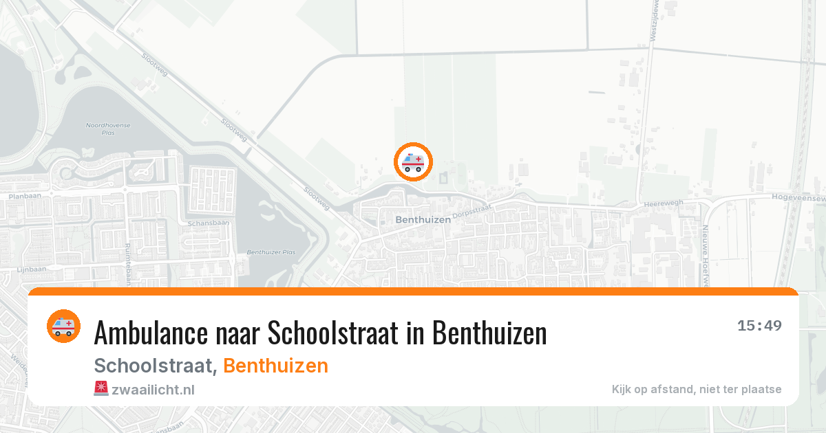 Ambulance naar Schoolstraat in Benthuizen — 7 jun 2026