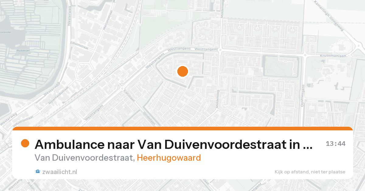 Ambulance naar Van Duivenvoordestraat in Heerhugowaard — 22 aug 2026