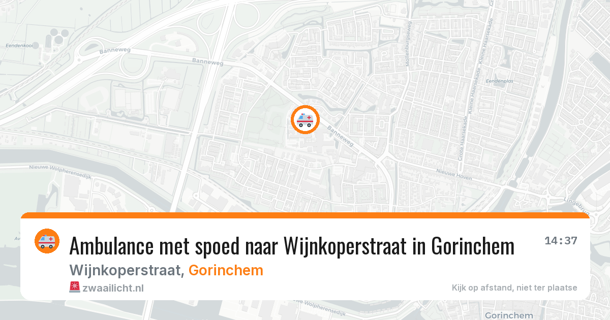 Ambulance met spoed naar Wijnkoperstraat in Gorinchem — 1 apr 2026