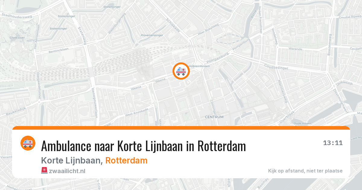 Ambulance naar Korte Lijnbaan in Rotterdam — 29 jul 2026