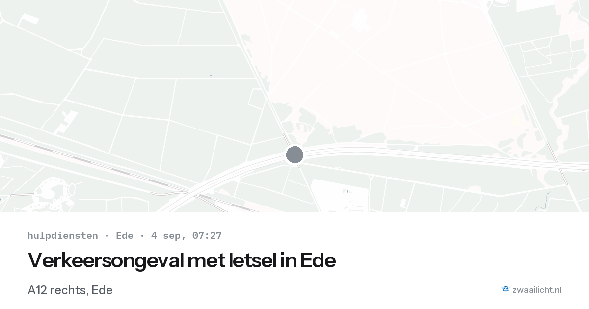 Verkeersongeval met letsel in Ede — 4 sep 2026