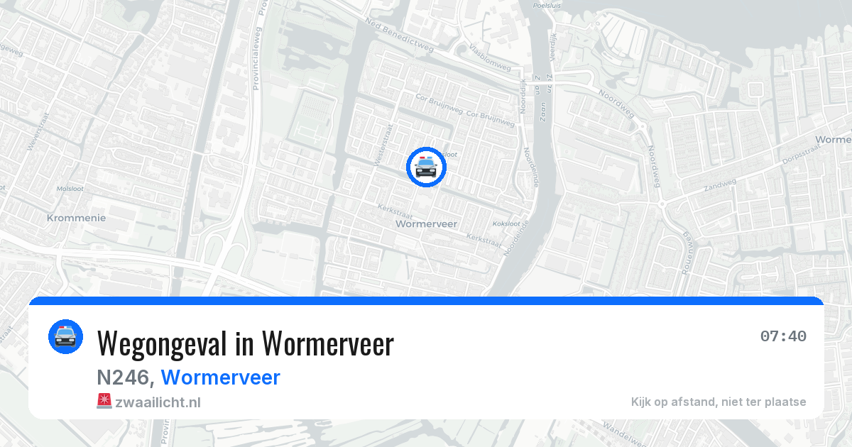Wegongeval in Wormerveer — 2 jun 2026