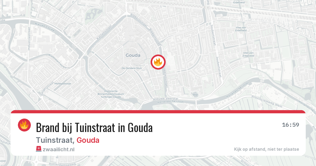 Brand bij Tuinstraat in Gouda — 10 mei 2026