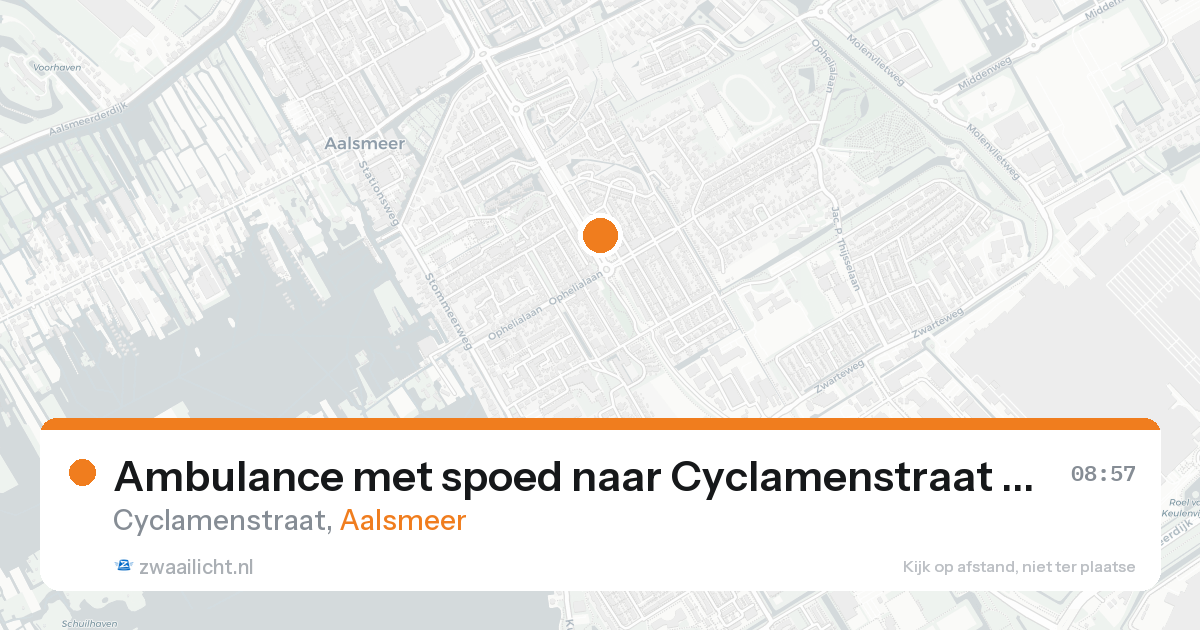 Ambulance met spoed naar Cyclamenstraat in Aalsmeer — 8 feb 2026