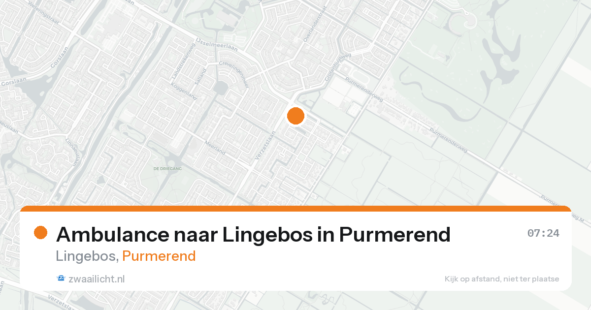 Ambulance naar Lingebos in Purmerend — 15 mei 2026