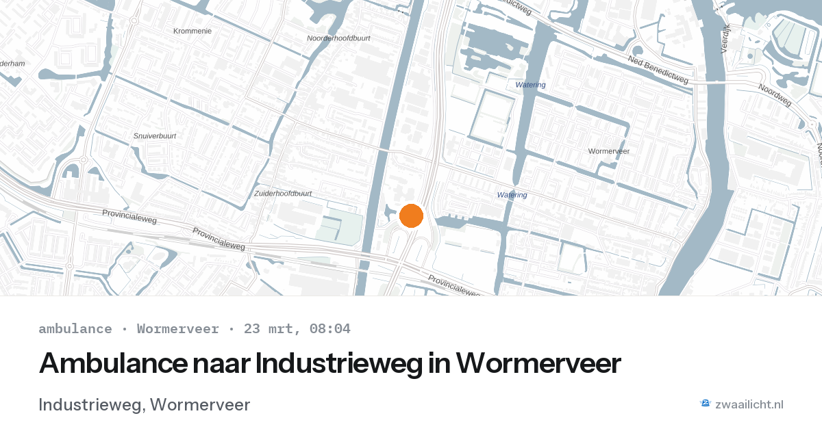 Ambulance naar Industrieweg in Wormerveer — 19 mrt 2026