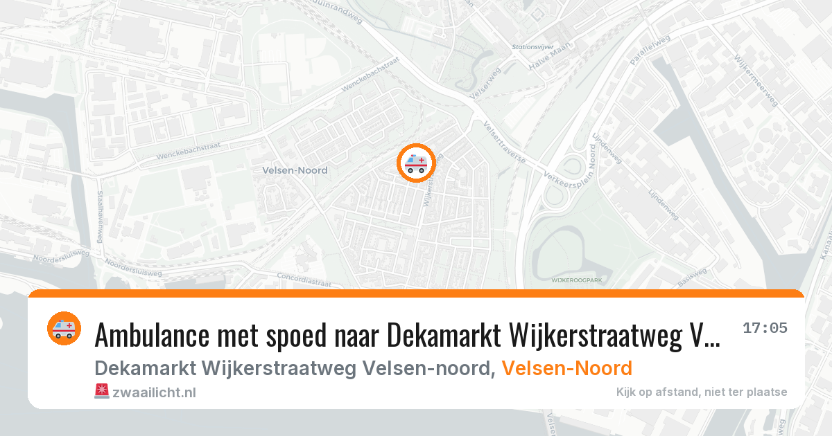 Ambulance met spoed naar Dekamarkt Wijkerstraatweg Velsen-noord in Velsen-Noord — 9 aug 2026