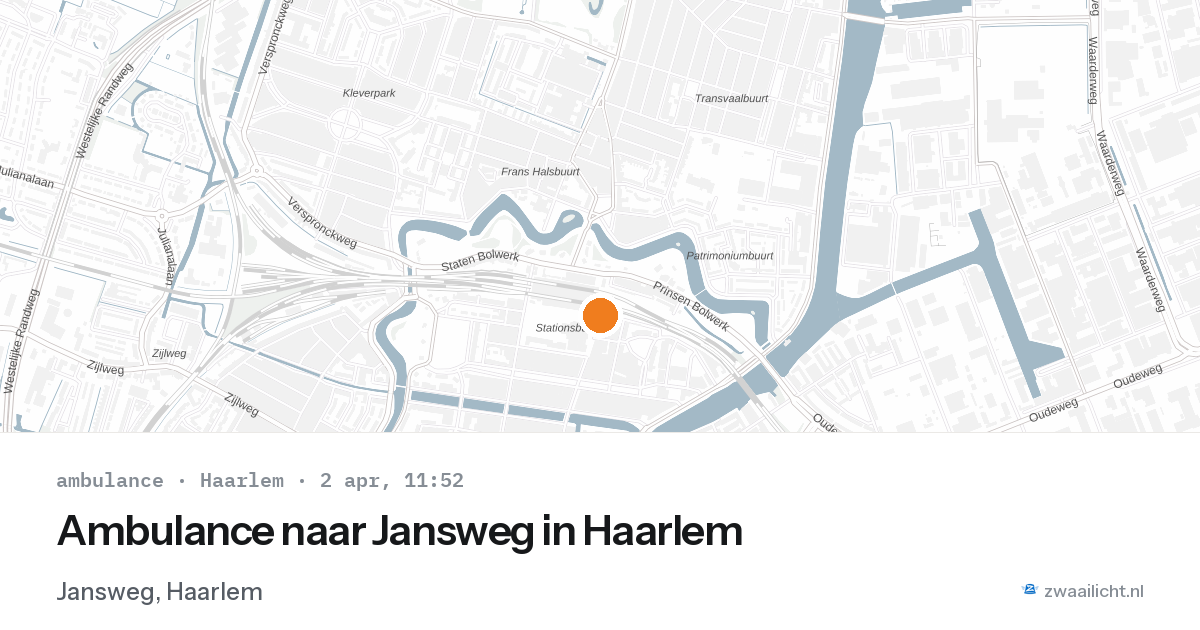 Ambulance naar Jansweg in Haarlem — 2 apr 2026