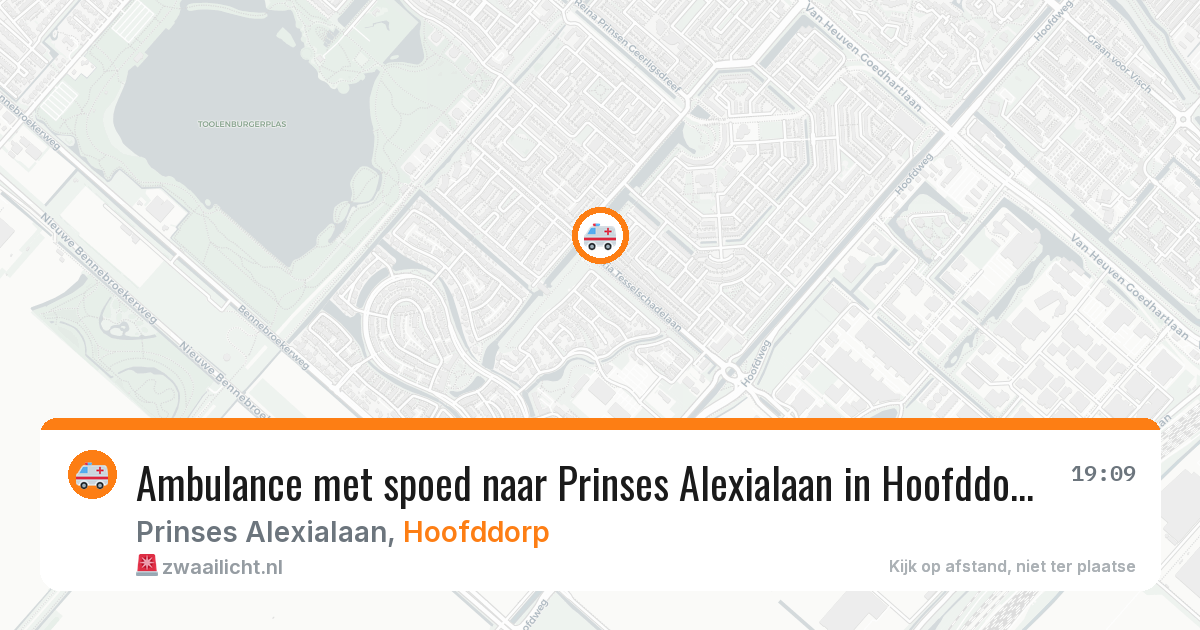 Ambulance met spoed naar Prinses Alexialaan in Hoofddorp — 21 jan 2026